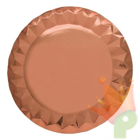 SOTTOPIATTI DIAMANT 32CM ROSA GOLD 5PZ