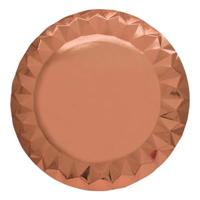 SOTTOPIATTI DIAMANT 32CM ROSA GOLD 5PZ