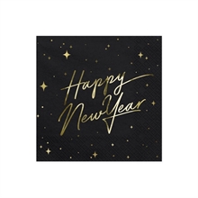 TOVAGLIOLI 33X33 HAPPY NEW YEAR NERO 20PZ