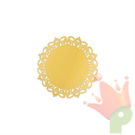 SOTTOBICCHIERI ROYAL 9CM ORO METAL 8PZ