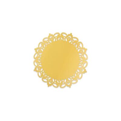 SOTTOBICCHIERI ROYAL 9CM ORO METAL 8PZ