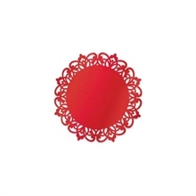 SOTTOBICCHIERI ROYAL 9CM ROSSO METAL 8PZ