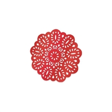 SOTTOBICCHIERI ELEGANT 9CM ROSSO METAL 8PZ