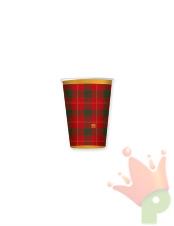 BICCHIERI 200CC TARTAN 8PZ