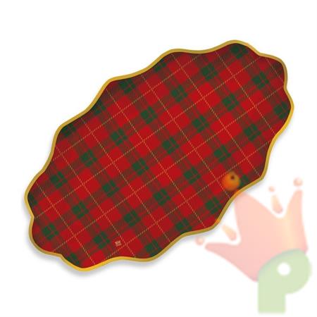 VASSOI OVALI 36X20CM TARTAN 3PZ