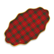 VASSOI OVALI 36X20CM TARTAN 3PZ