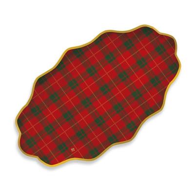 VASSOI OVALI 36X20CM TARTAN 3PZ