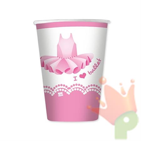 BICCHIERI 200CC I LOVE BALLET 8PZ