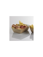 VASCHETTA FRITTI 14X11X4,5CM KRAFT AVANA/BIANCO 400ML 100PZ