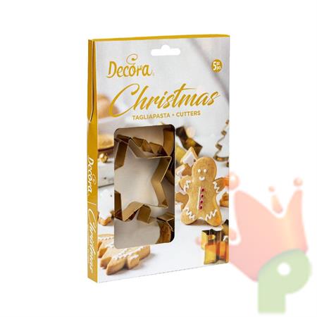 TAGLIAPASTA CHRISTMAS IN ACCIAIO DORATO 5PZ
