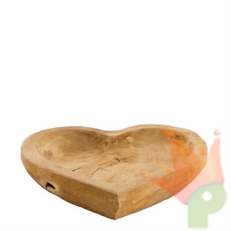 VASSOIO IN LEGNO FORMA CUORE 25X25X4,5CM
