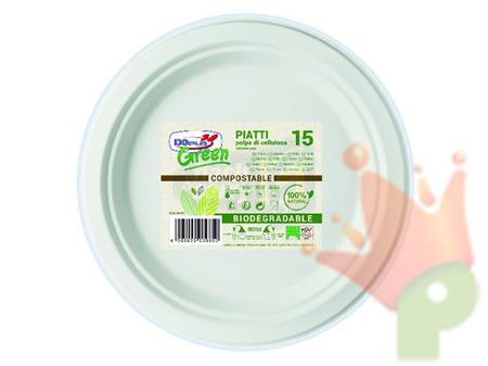 PIATTO FRUTTA IN POLPA 17 CM BIANCO 15 PZ