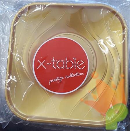 PIATTO QUADRO 18X18 VERY GOLD 8PZ