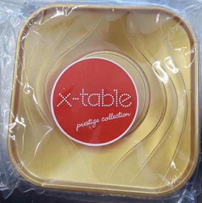 PIATTO QUADRO 18X18 VERY GOLD 8PZ