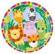 PIATTI 18CM ANIMALI DELLA GIUNGLA 8PZ