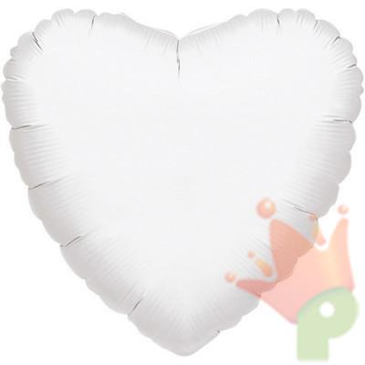 PALLONCINO 17INCH MYLAR CUORE BIANCO