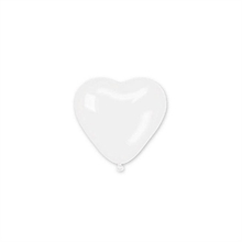 PALLONCINI 10INCH - 26CM CUORE BIANCHI 12PZ