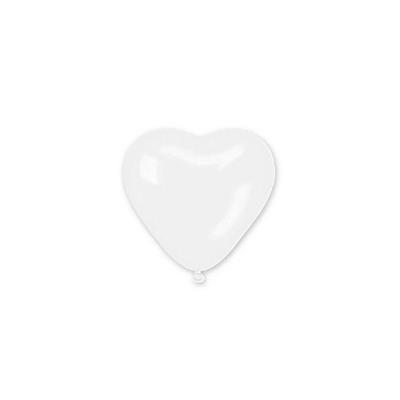 PALLONCINI 10INCH - 26CM CUORE BIANCHI 12PZ