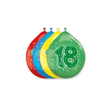 PALLONCINI 10INCH - 26CM 18 ANNI MULTICOLOR 20PZ