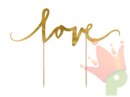 CAKE TOPPER LOVE ORO 17CM