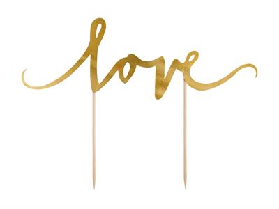 CAKE TOPPER LOVE ORO 17CM