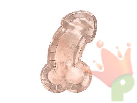 PIATTO FORMA FALLO 26,5X15,5CM ROSA GOLD 6PZ