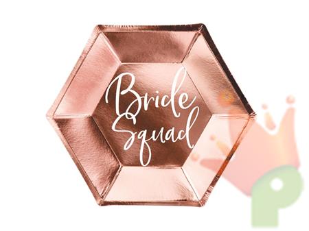 PIATTI 23CM BRIDE SQUAD ORO ROSA 6PZ