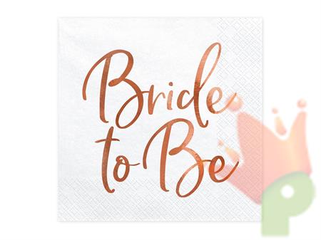 TOVAGLIOLI 33X33 BRIDE TO BE ORO ROSA 20PZ