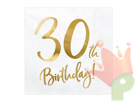 TOVAGLIOLI 33X33 30TH BIRTHDAY ORO 20PZ