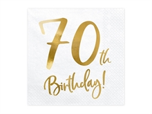 TOVAGLIOLI 33X33 70TH BIRTHDAY ORO 20PZ