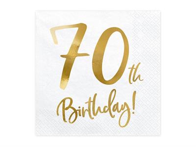 TOVAGLIOLI 33X33 70TH BIRTHDAY ORO 20PZ