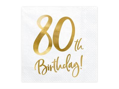 TOVAGLIOLI 33X33 80TH BIRTHDAY ORO 20PZ