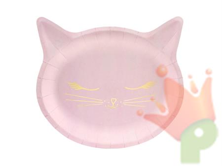 PIATTI 22X20CM FORMA GATTO 6PZ