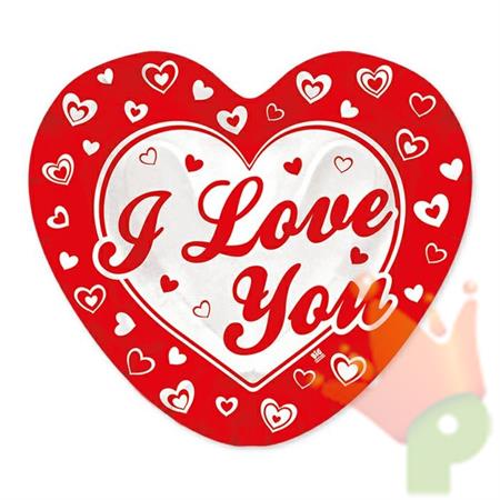 PIATTI 20CM CUORE LOVE YOU 8PZ