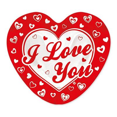 PIATTI 20CM CUORE LOVE YOU 8PZ