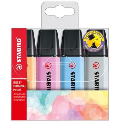 EVIDENZIATORI STABILO BOSS ORIGINAL PASTEL 4PZ