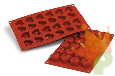STAMPO IN SILICONE 3,4X3,3CM H.2,1CM SAVARIN CUORI