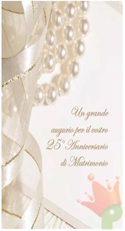 BIGLIETTO AUGURI 25 ANNIVERSARIO 1870