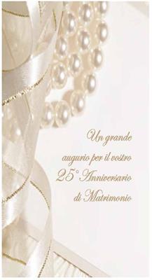 BIGLIETTO AUGURI 25 ANNIVERSARIO 1870