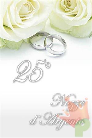 BIGLIETTO AUGURI 25 ANNIVERSARIO 8824