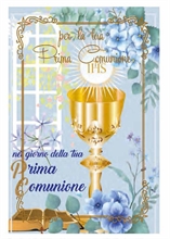 BIGLIETTO AUGURI PRIMA COMUNIONE 8224