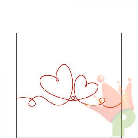 TOVAGLIOLI 25X25 LINE OF LOVE RED 20PZ