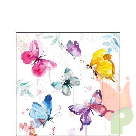 TOVAGLIOLI 25X25 BUTTERFLY COLLECTION WHITE 20PZ