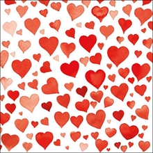 TOVAGLIOLI 33X33 COLOURFUL HEARTS RED 20PZ