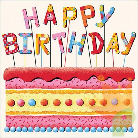 TOVAGLIOLI 33X33 BIRTHDAY CAKE 20PZ