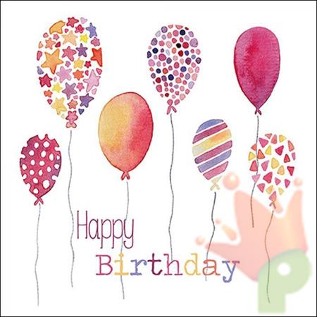 TOVAGLIOLI 33X33 BIRTHDAY BALLOONS 20PZ