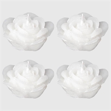 CANDELE ROSE SMALL BIANCHE 7,5CM 4PZ
