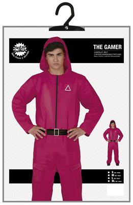 COSTUME THE GAMER ADULTO TUTA ROSSO TAGLIA L 54 56