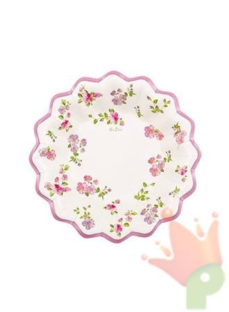 PIATTI FONDI 24CM ROMANTIC FLOWERS 8PZ
