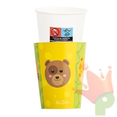 BICCHIERI 250CC ZOO PARTY 8PZ
